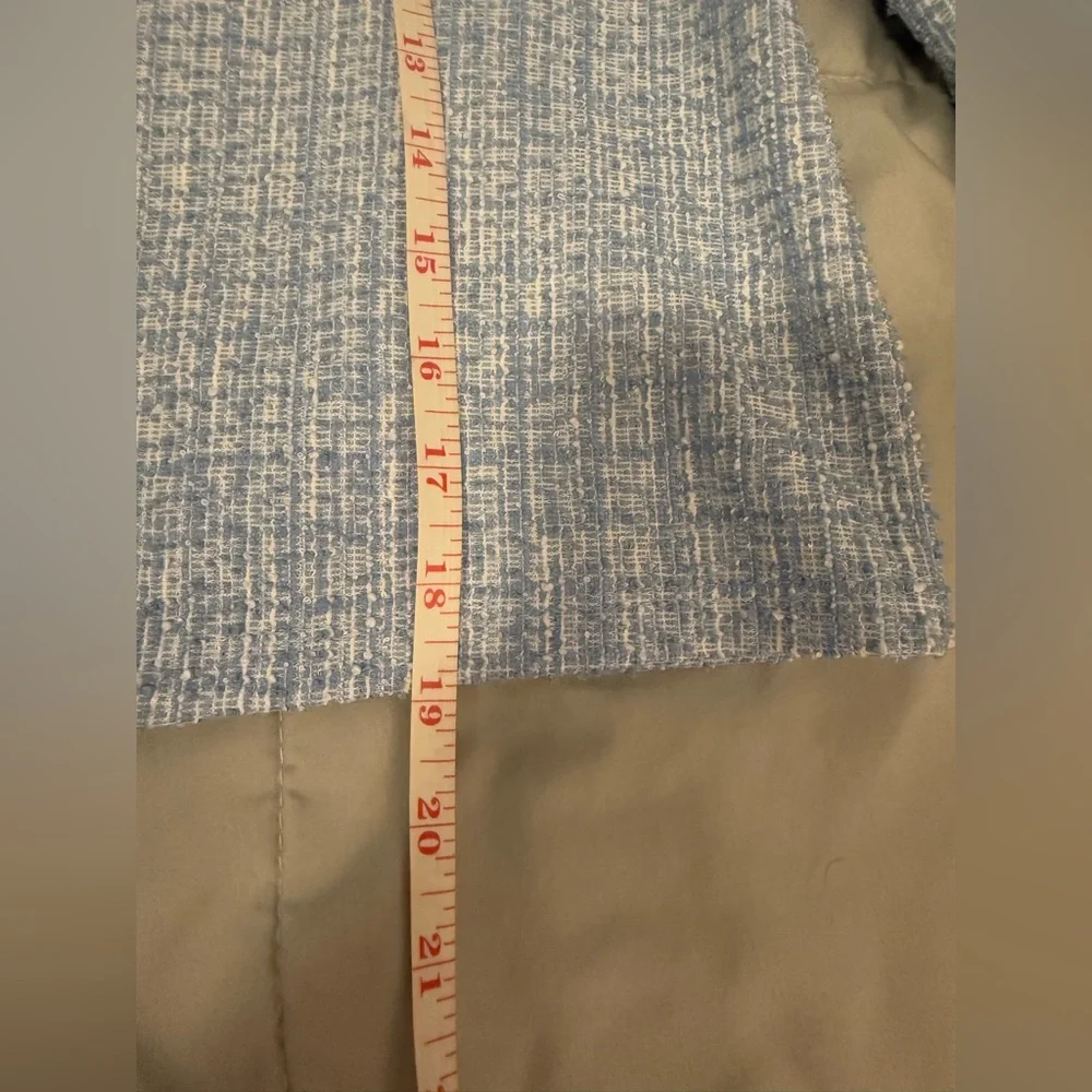 H&M Light Blue Textured Blazer - Picture 7 of 9